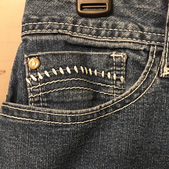 Dress Barn denim distressed hem bling skirt - Picture 9 of 13